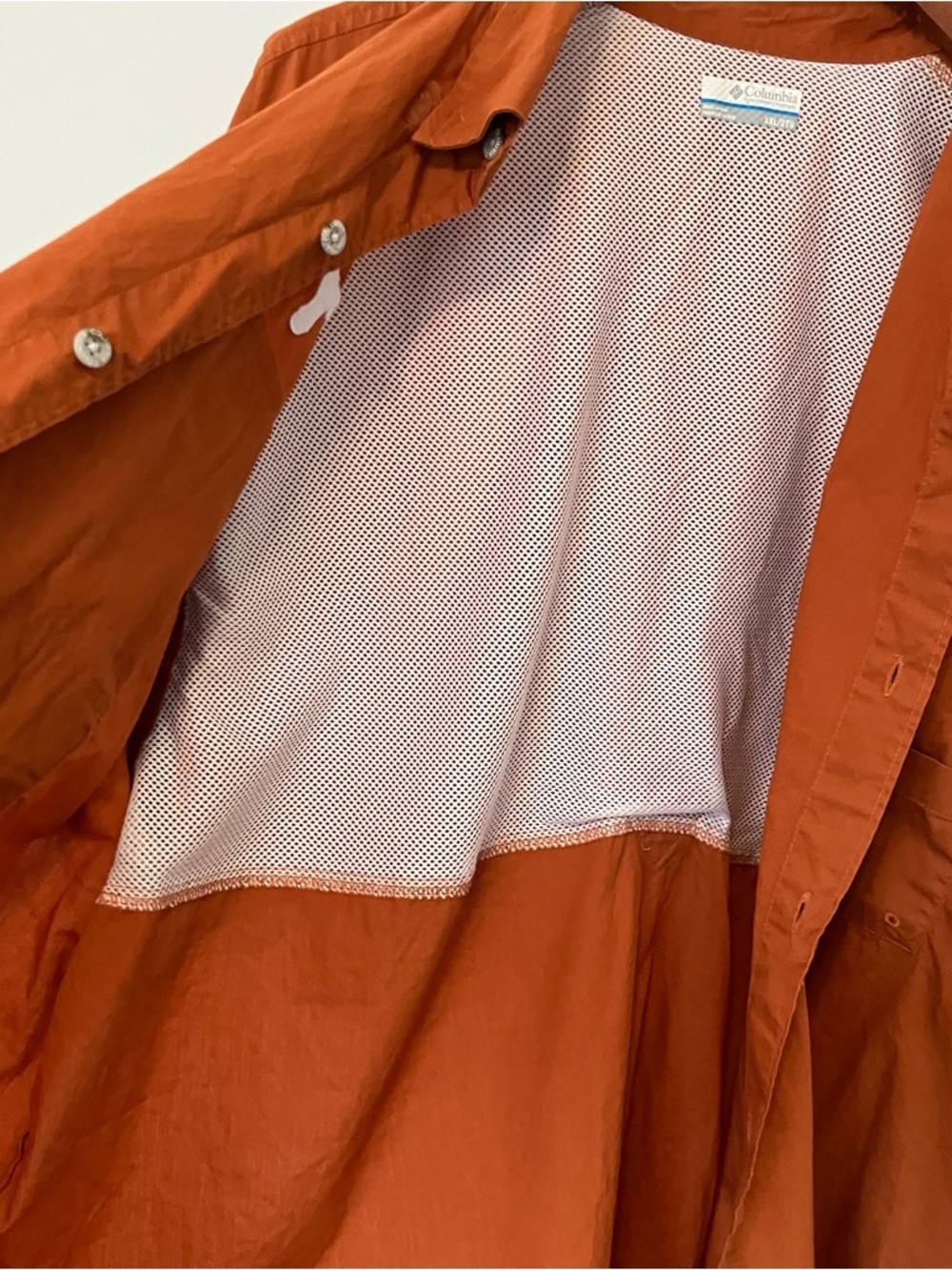 Columbia PFG Vented Fishing Shirt Men’s Sz 2XL Orange Short Sleeve Longhorns - Picture 8 of 9